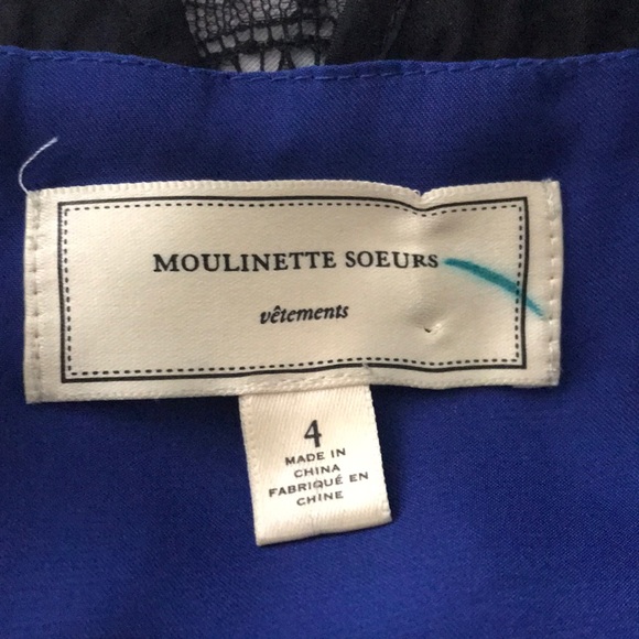 Anthropologie Moulinette Soeurs Sapphire Lace Dress Sz4 - Picture 5 of 8